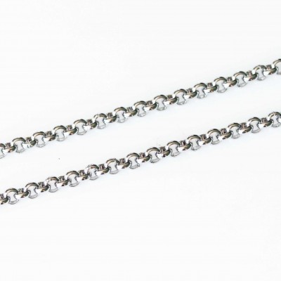 Rolo Necklace - Silver Tone - With Dangle Ring